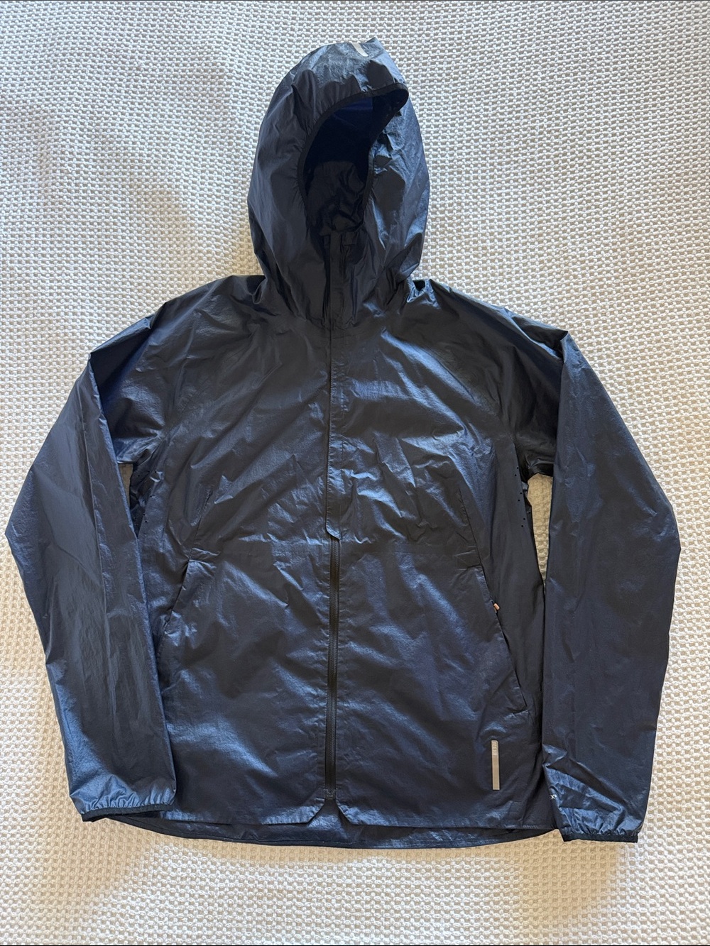 REI Navy Hooded Lightweight Windbreaker Jacket - Women Small